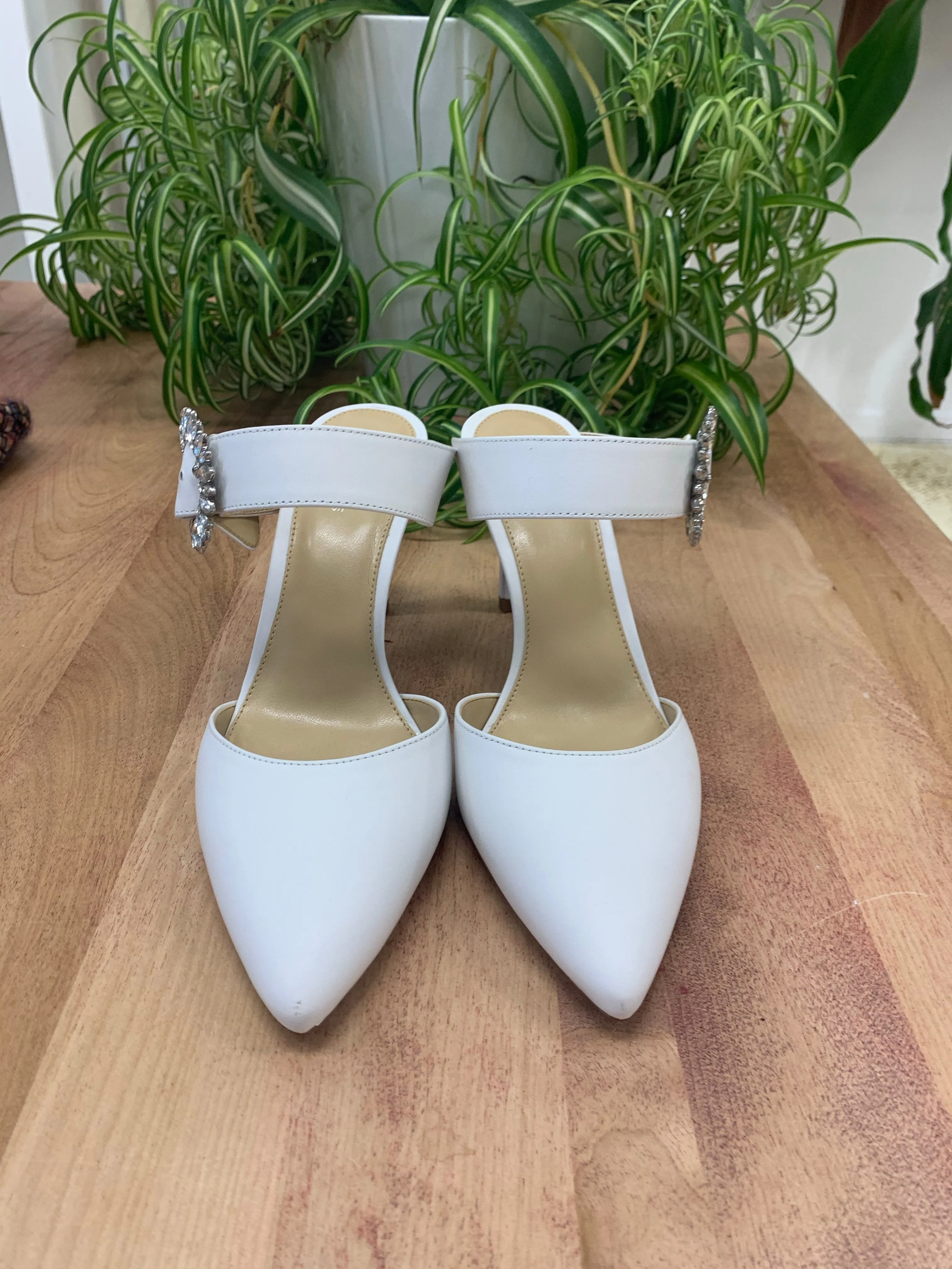 Viola Flex Closed Toe Mules - Optic White